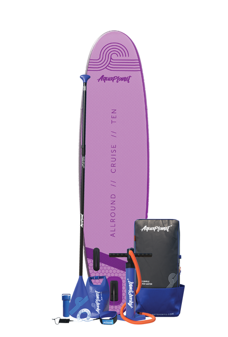 Pacchetto tavola gonfiabile Aquaplanet ALLROUND TEN 10' - viola