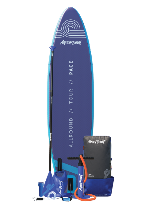 Aquaplanet PACE 10'6″ Pacchetto Paddle Board Gonfiabile - Teal/Mezzanotte