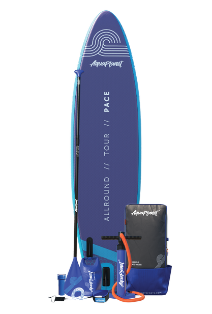 Aquaplanet PACE 10'6″ Pacchetto Paddle Board Gonfiabile - Teal/Mezzanotte
