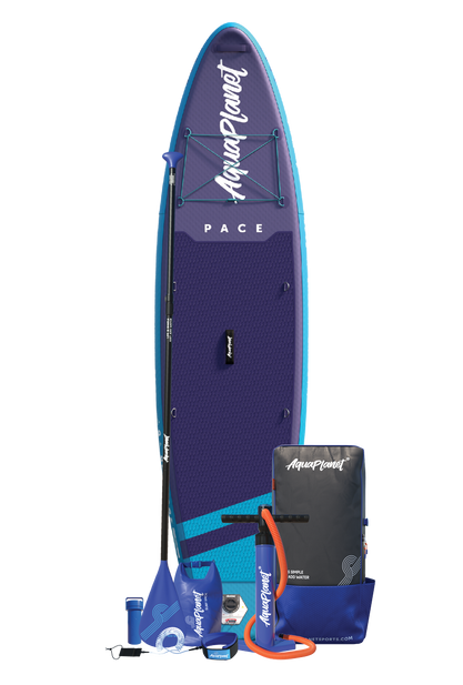 Aquaplanet PACE 10'6″ Pacchetto Paddle Board Gonfiabile - Teal/Mezzanotte