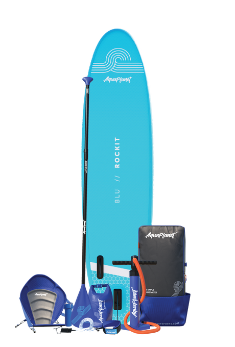 Aquaplanet ROCKIT 10'2" Pacchetto Paddle Board Gonfiabile - Blu