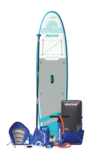 Aquaplanet ROCKIT 10'2" Pacchetto Paddle Board Gonfiabile - Blu