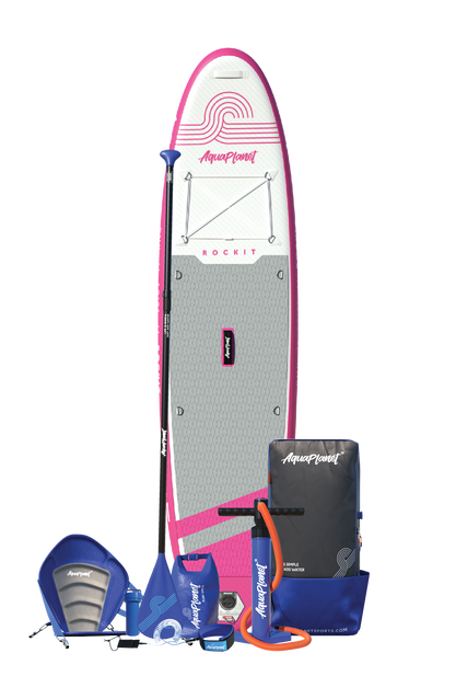 Pacchetto tavola da paddle gonfiabile Aquaplanet ROCKIT 10'2" - rosa