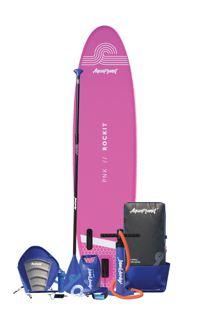 Pacchetto tavola da paddle gonfiabile Aquaplanet ROCKIT 10'2" - rosa