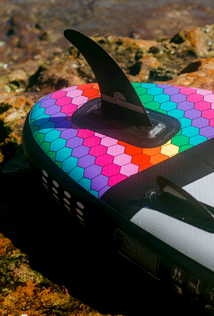 Pacchetto Paddle Board gonfiabile Aquaplanet MAX 10'6″ - Arcobaleno